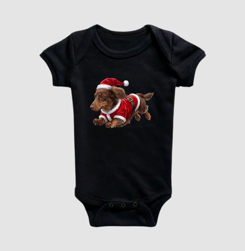 Dachshund Pelo Longo Marrom - Natal - Imagem 2