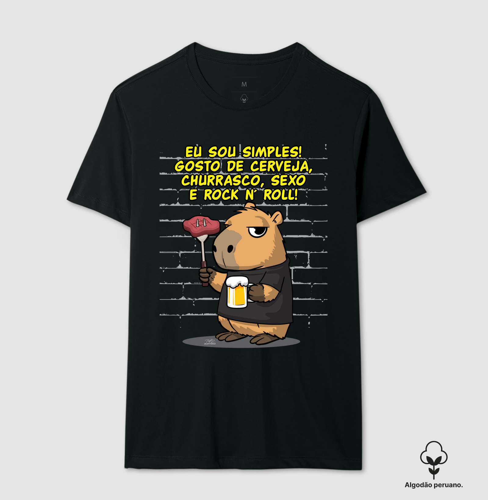 Camiseta Capivara rock simples - Imagem 6