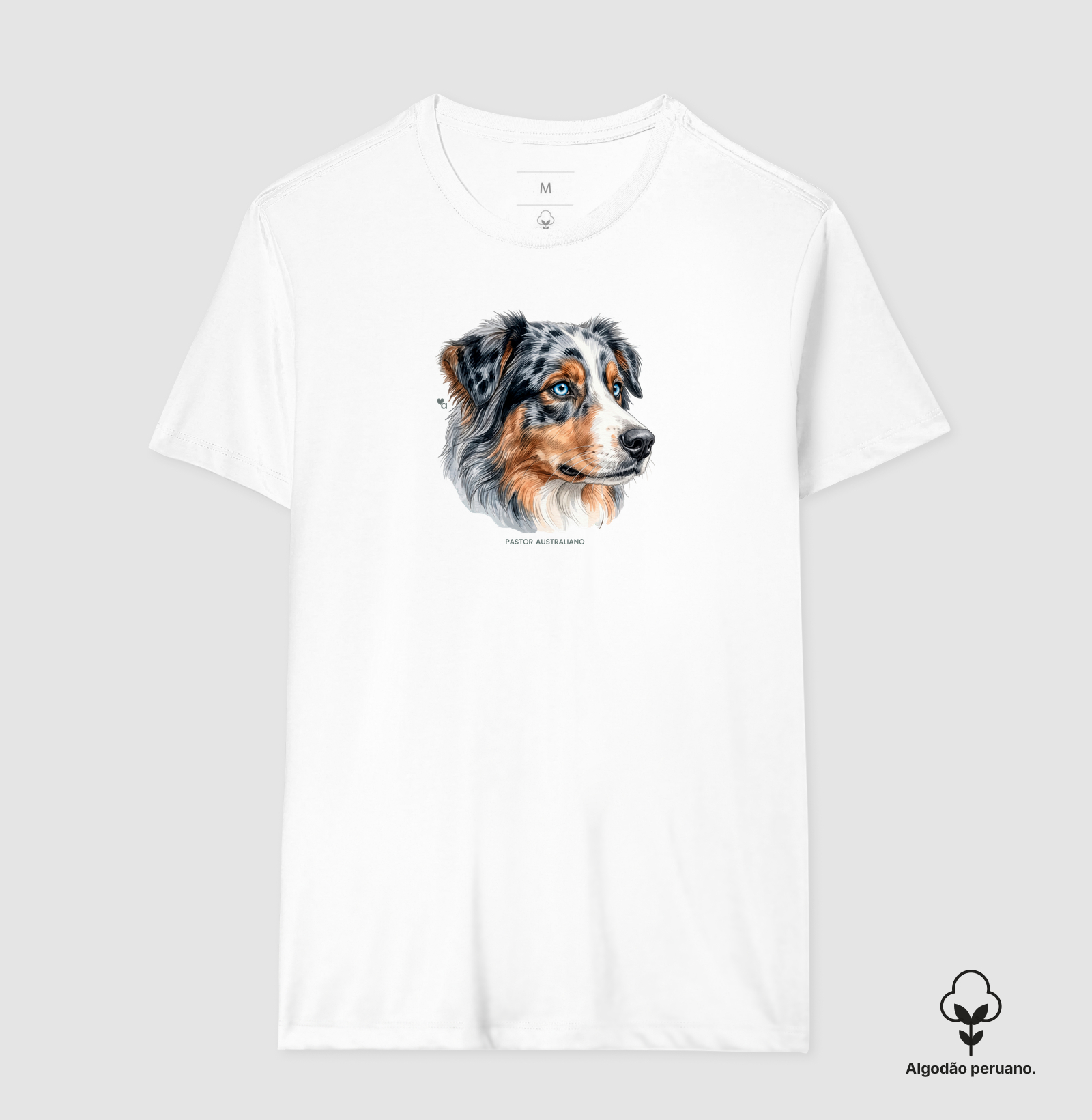Cães - Pastor Australiano (Blue Merle) - Algodão Peruano - Imagem 5