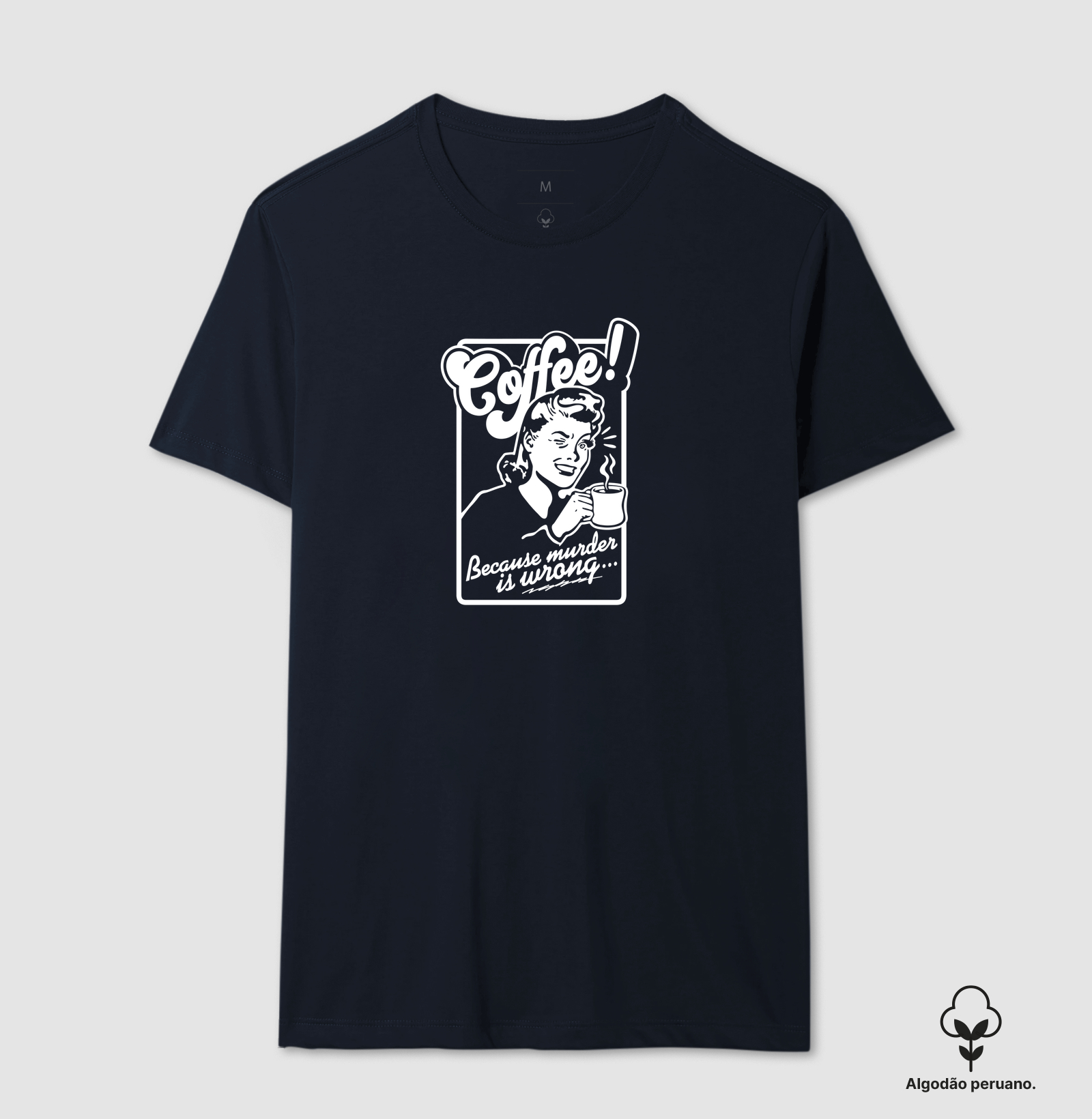 Camiseta Algodão Peruano Coffee Mulher - Imagem 4