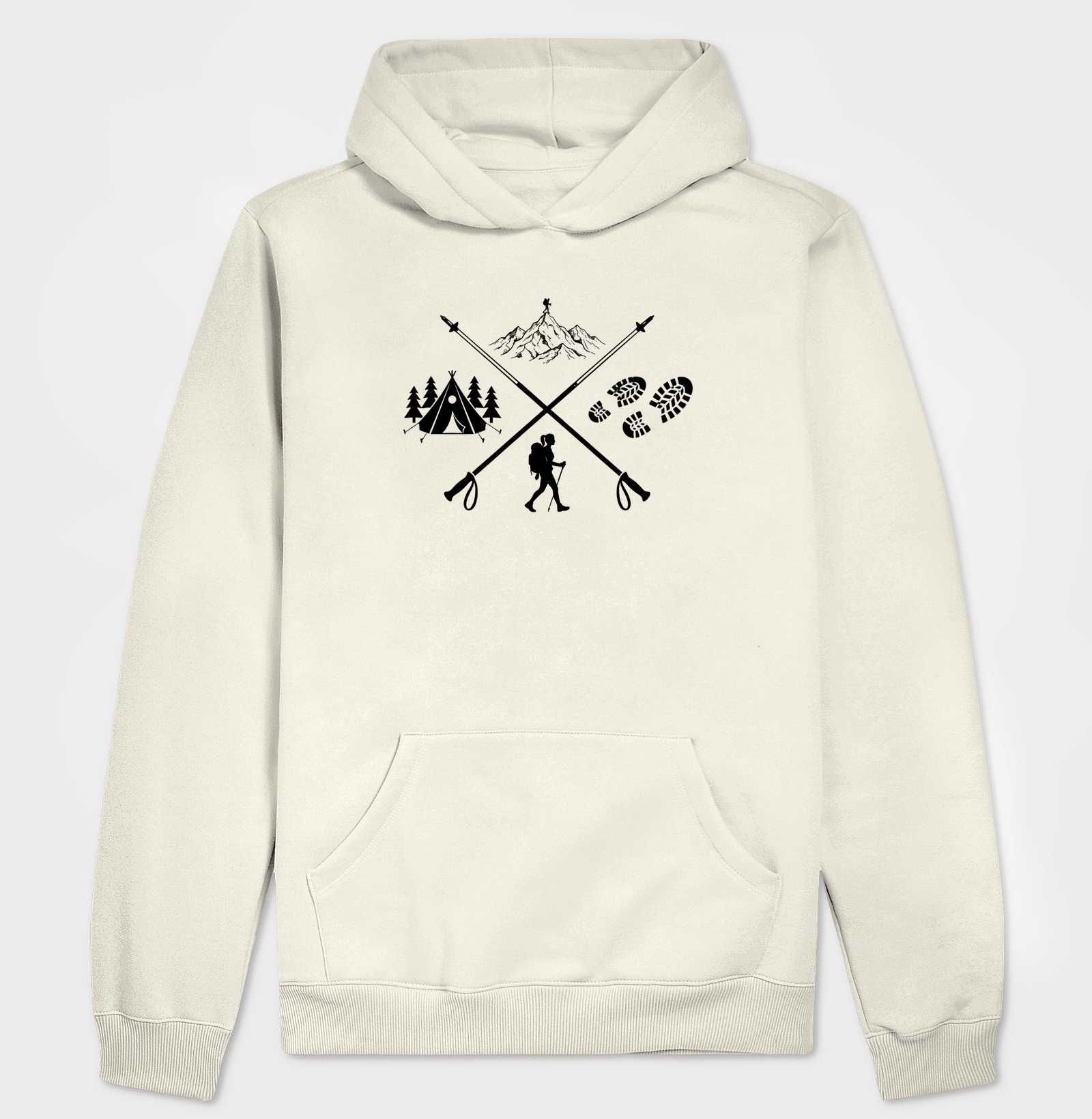 Camiseta Trilheira Montanha Acampamento | Bastoes Cruzados Hiking Feminino | Colecao Viciados em Viagem - Imagem 3
