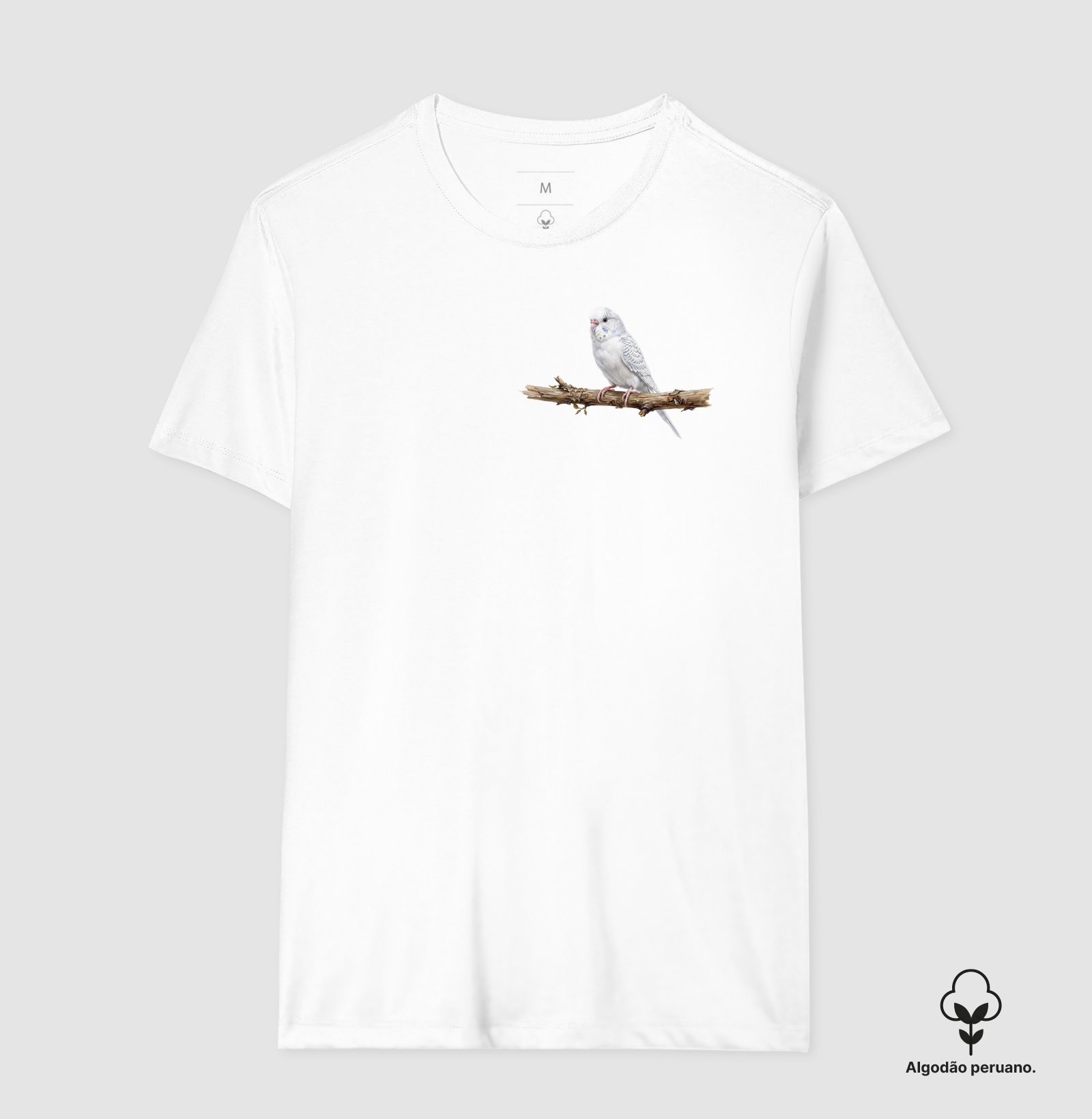 Periquito Branco Minimalista - Imagem 3