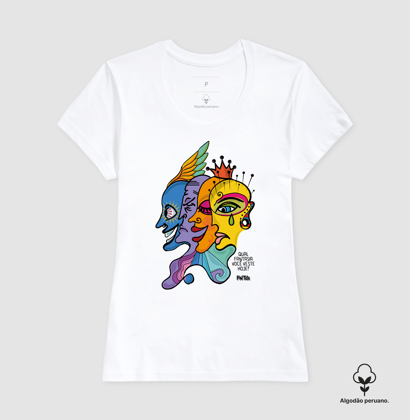 T-SHIRT "DIA" / MÁSCARAS (ALGODÃO PERUANO)