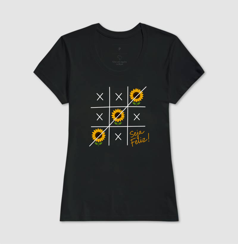 Camiseta Seja Feliz Girassol - Imagem 3
