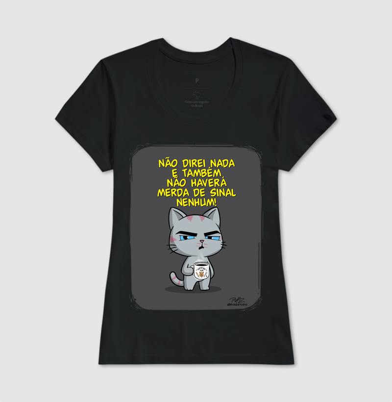 Camiseta Gato Sincero Sinal Nenhum - Imagem 3