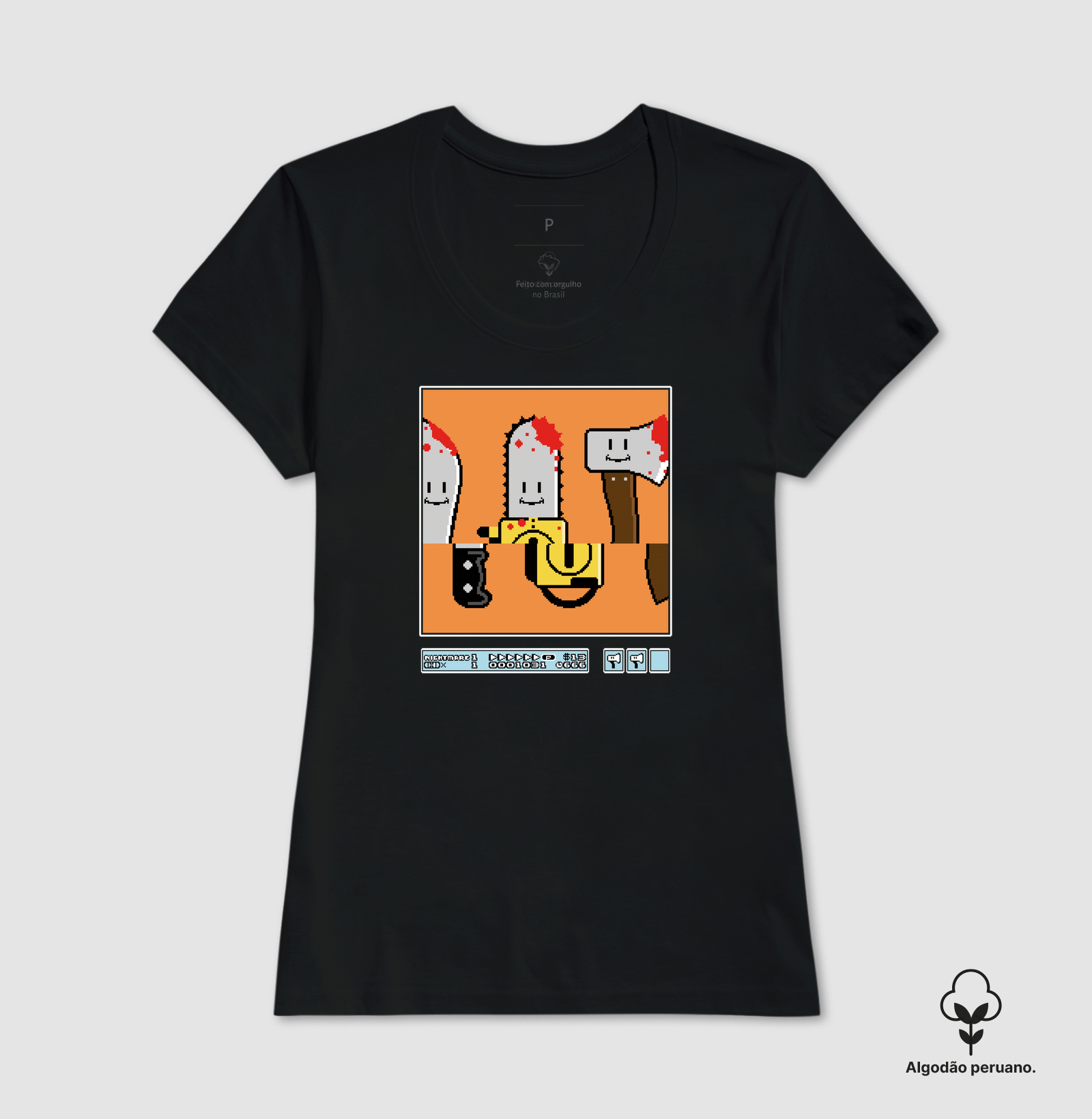Camiseta Algodão Peruano Roleta Sangrenta - Imagem 6