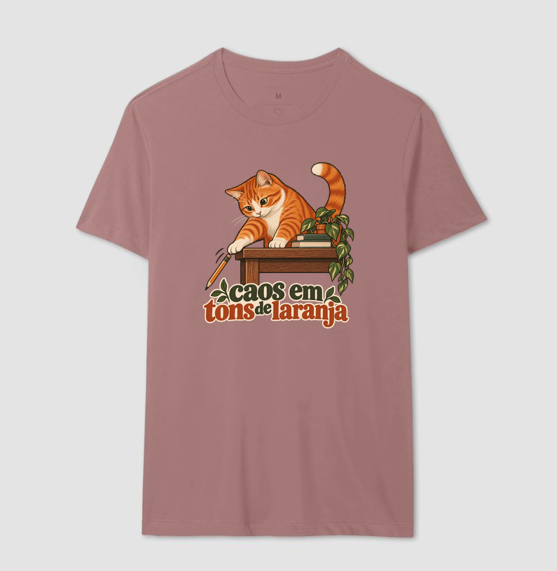 Camiseta Gato Laranja "caos em tons de laranja" | Pelo & Pano - Imagem 16