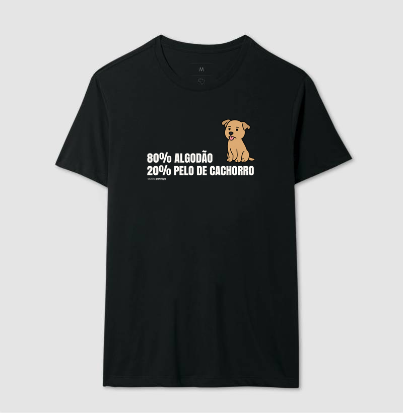 Camiseta 80% Algodão 20% Pelo de Cachorro - Imagem 2