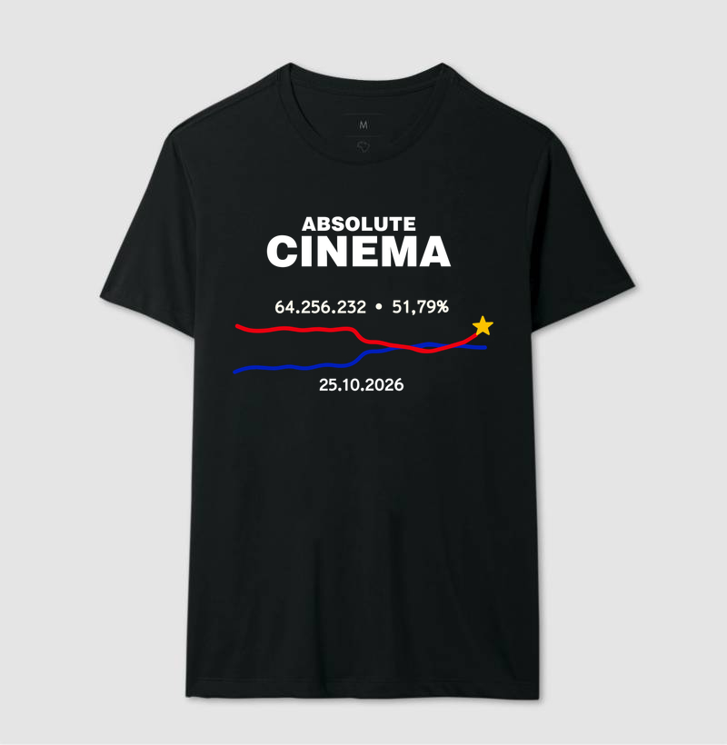 Camiseta ABSOLUTE CINEMA da virada (coleção cinema nacional é ato político) - Imagem 2