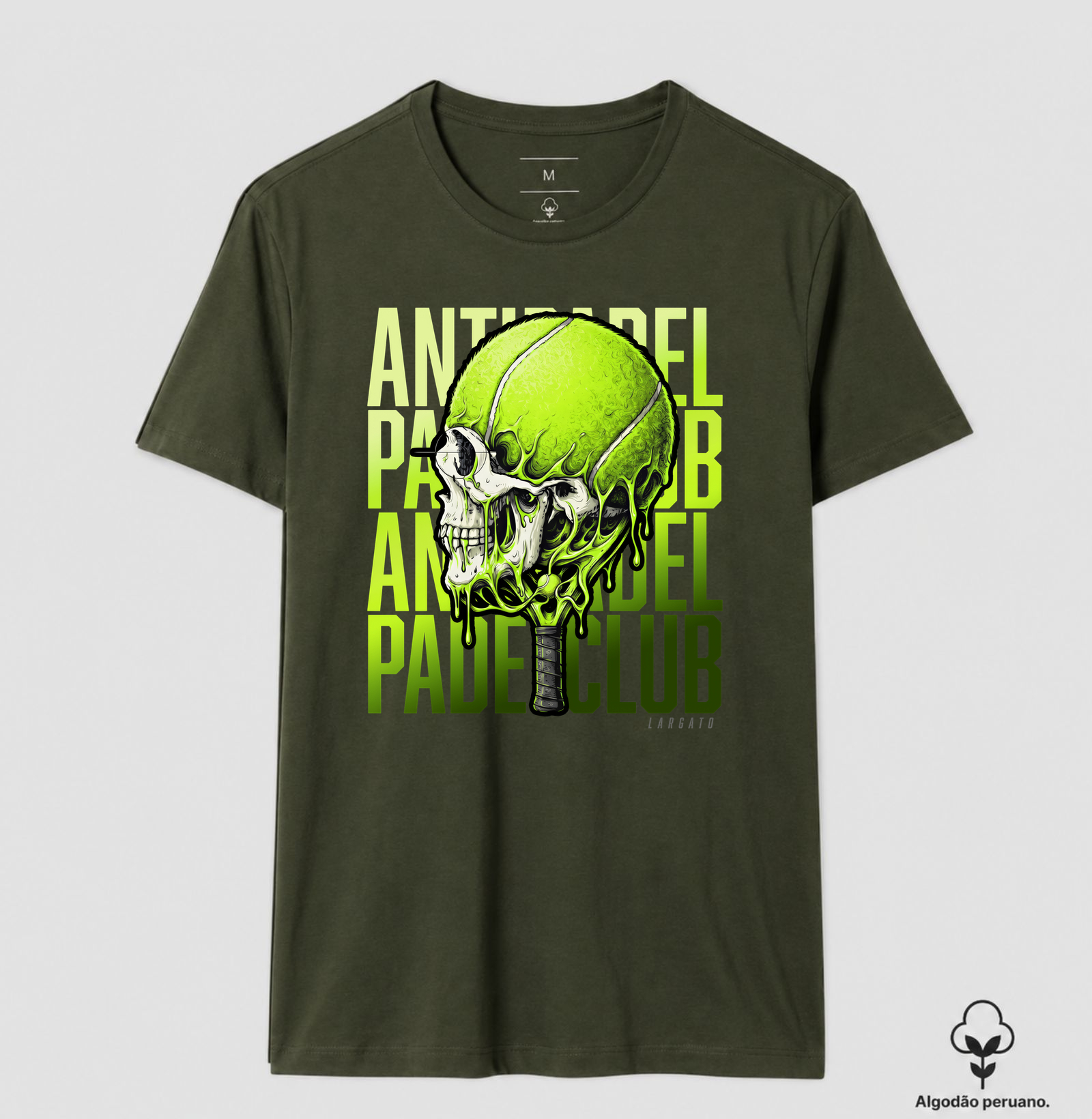 Camiseta Anti-Padel Caveira Verde - Imagem 6
