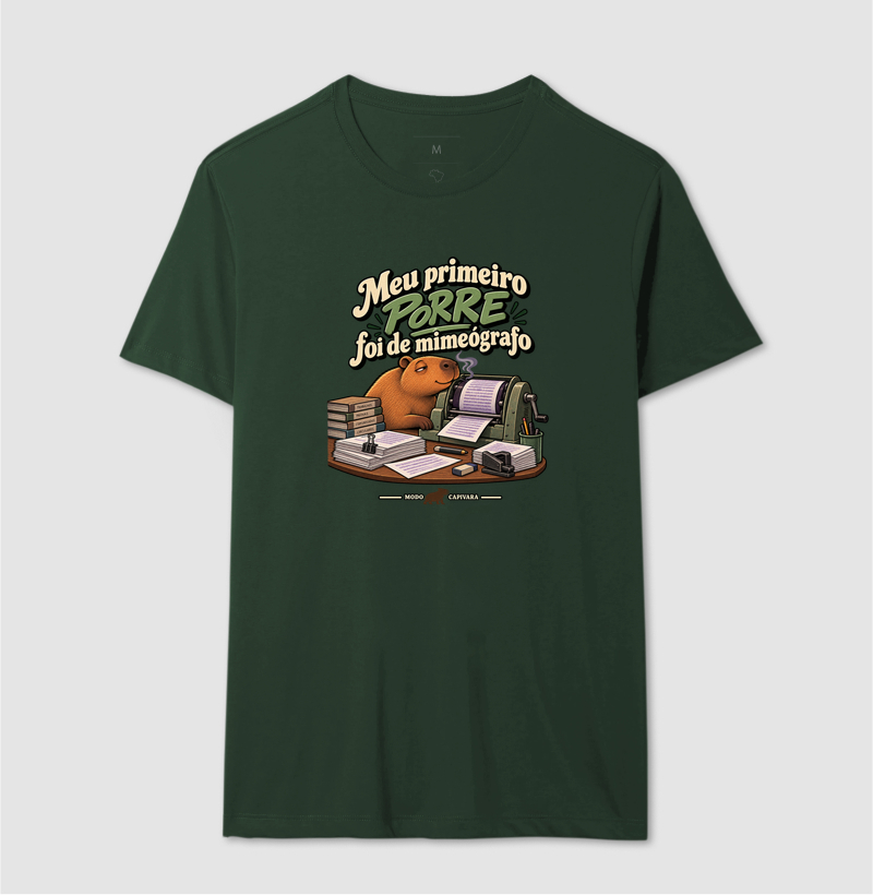 MEU PRIMEIRO PORRE FOI DE MIMEÓGRAFO - Modo Capivara - Camiseta - Imagem 14
