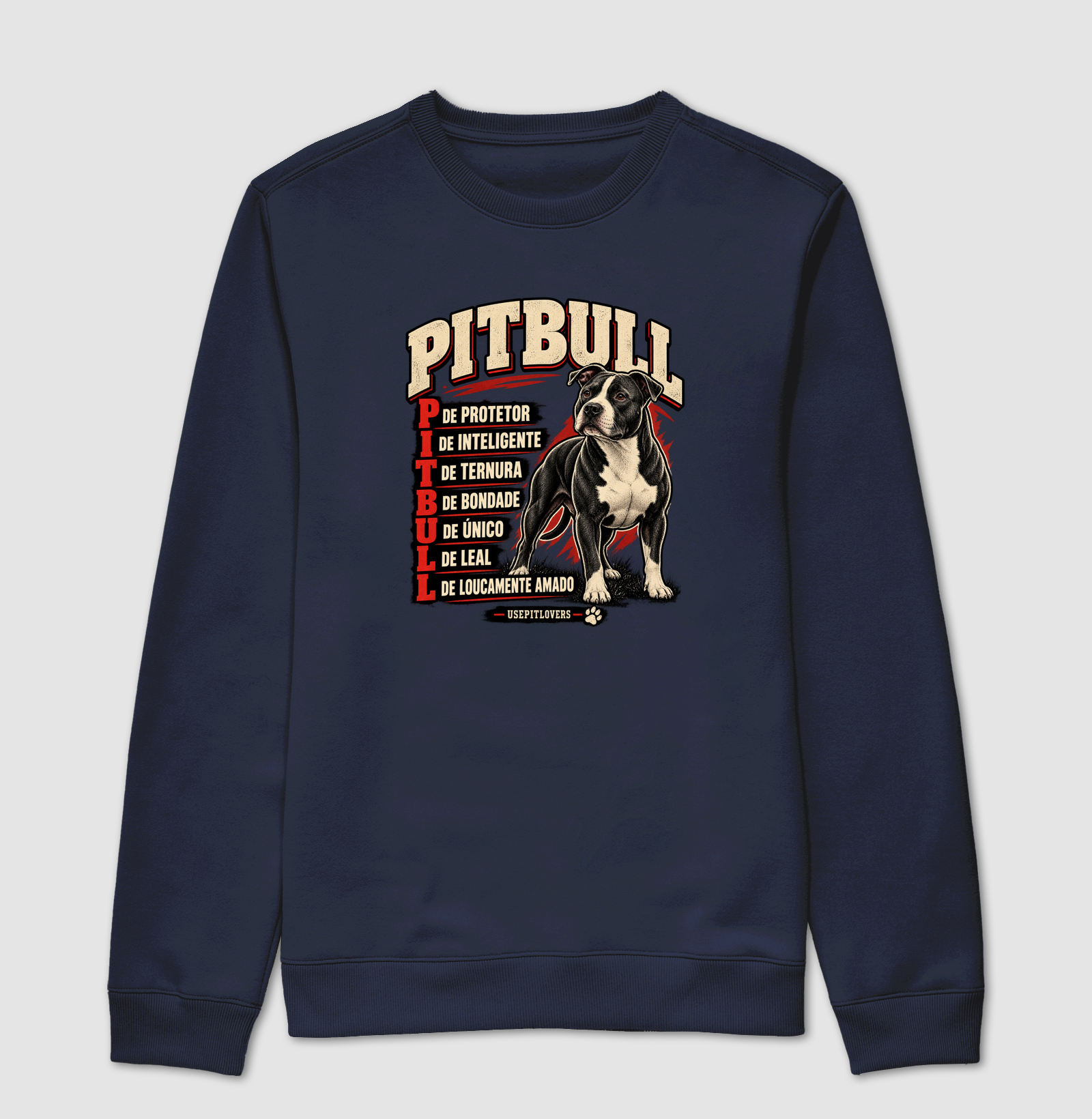 PITBULL P DE PROTETOR, I DE INTELIGENTE, T DE TERNURA, B DE BONDADE, U DE ÚNICO, L DE LEAL, L DE LOUCAMENTE AMADO. - Imagem 5