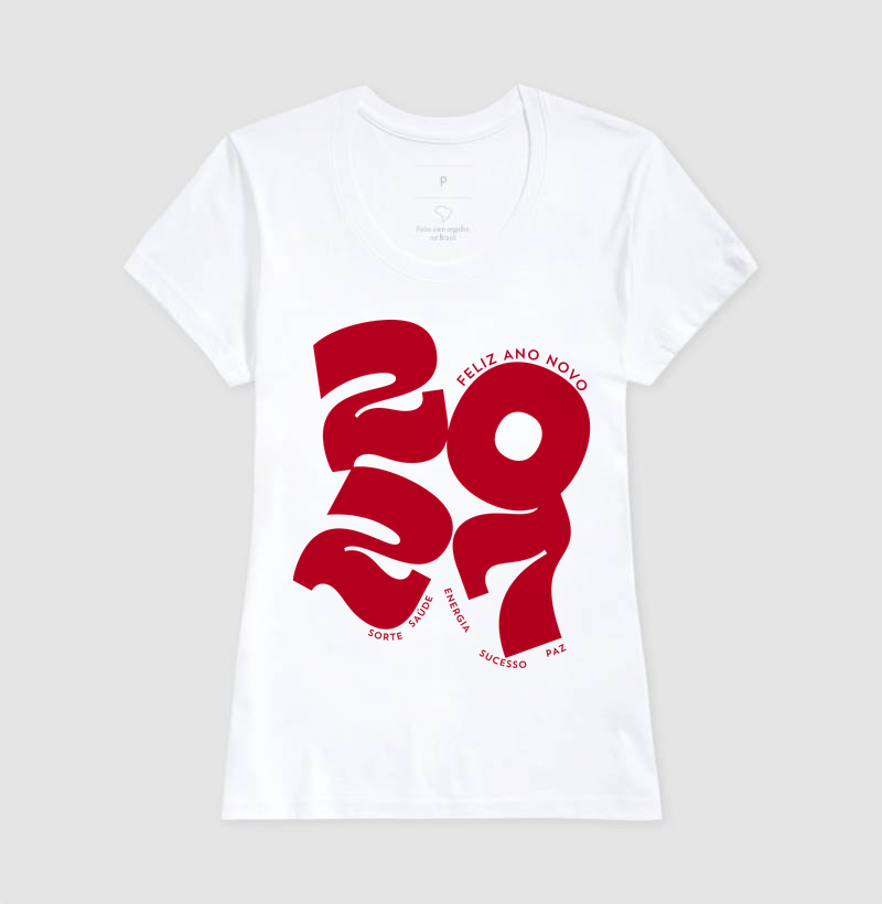 Camiseta 2027 Boas Energias – Feliz Ano Novo - Imagem 7