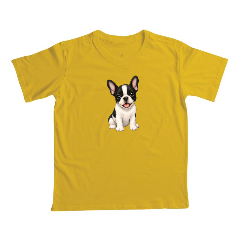 Bulldog (Buldogue) Francês Preto e Branco - Desenho Animado - Imagem 2