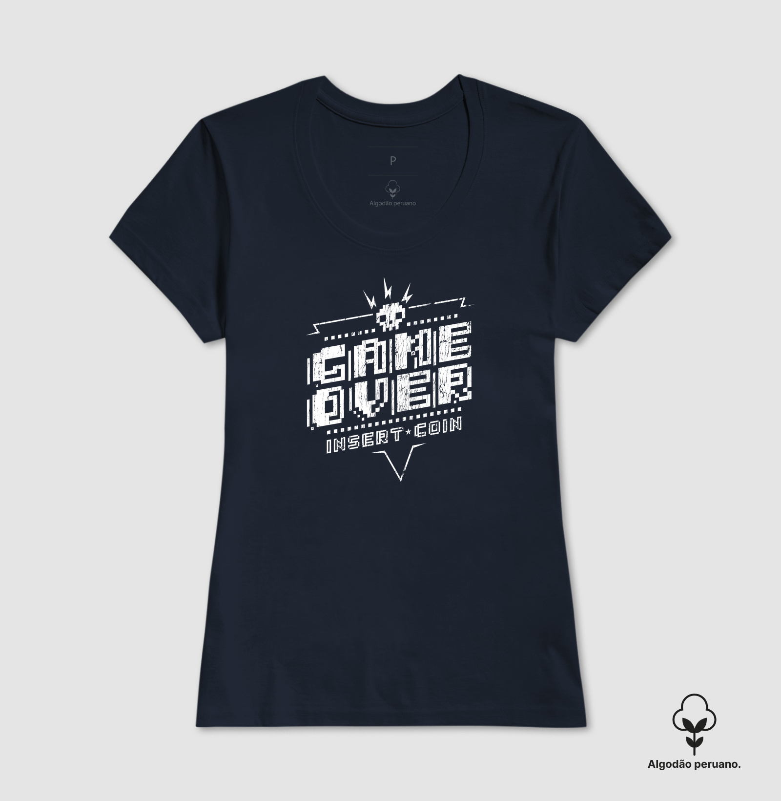 Camiseta Algodão Peruano Game Over - Imagem 5