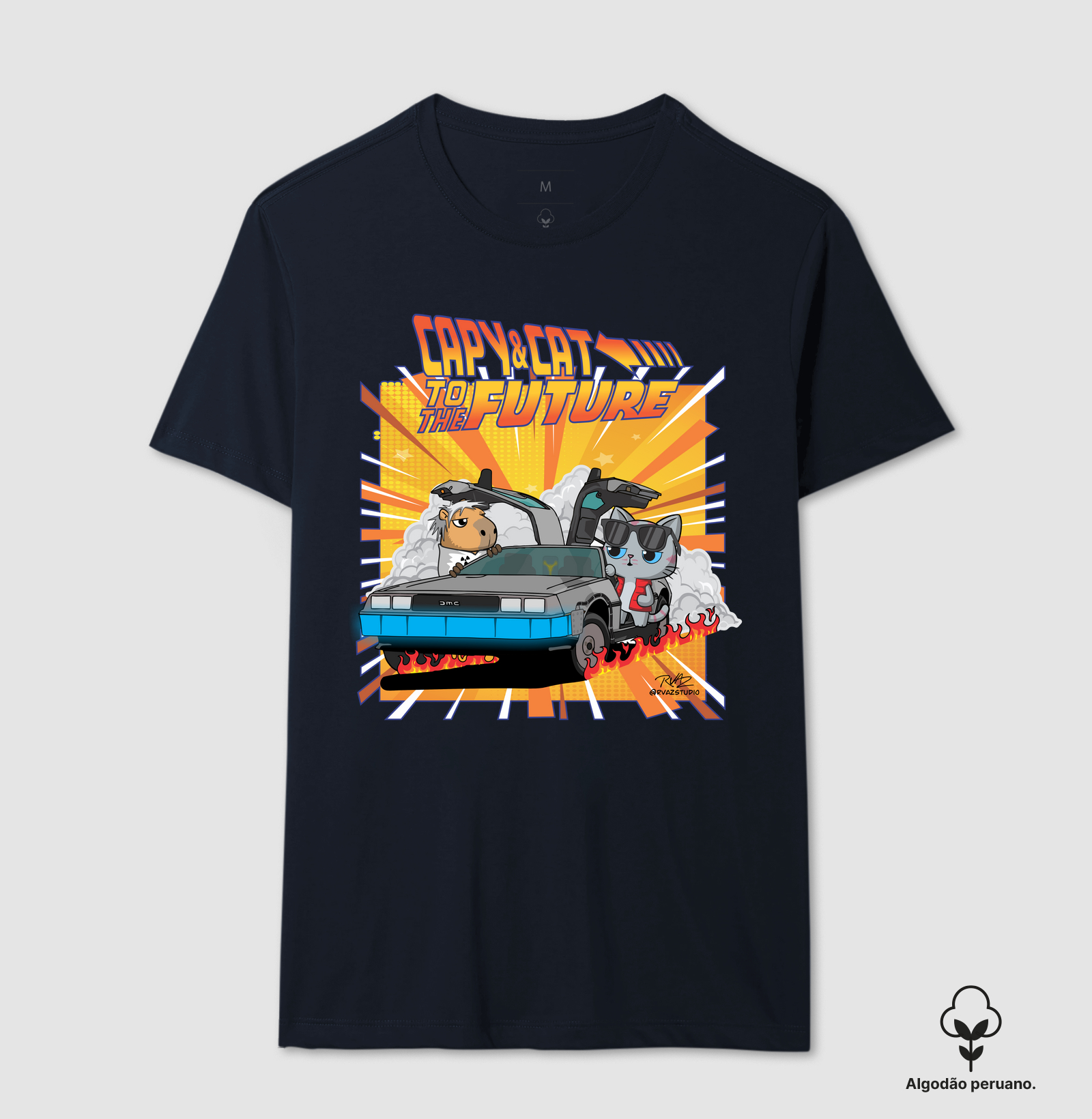 Camiseta Capy & Cat to the Future - Imagem 7