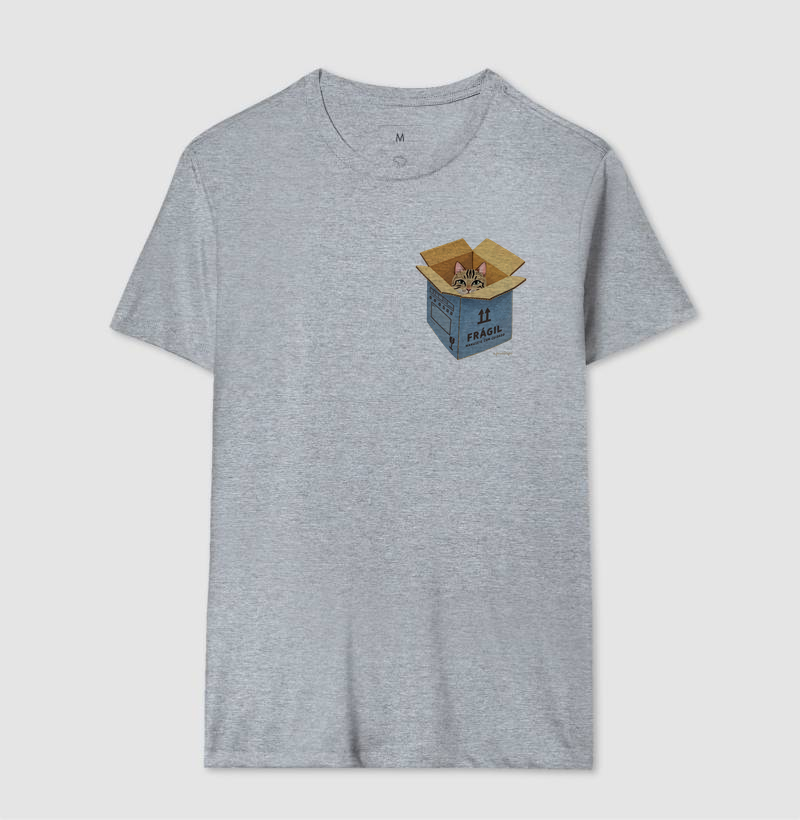 Camiseta Gato Frágil na Caixa - Imagem 8