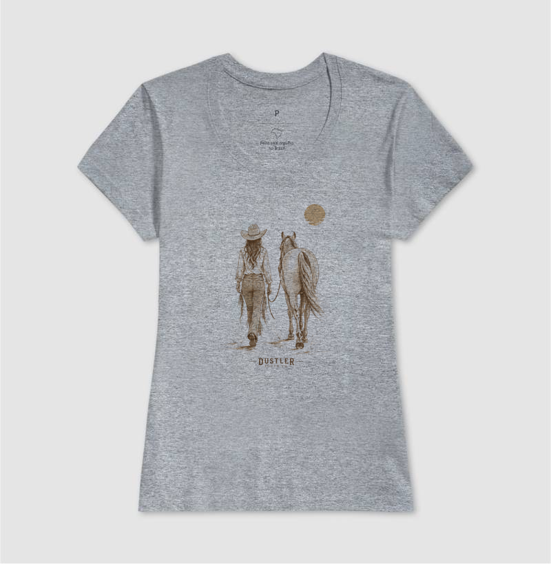 Baby Look Country Feminina Cowgirl & Horse Dustler - Imagem 4
