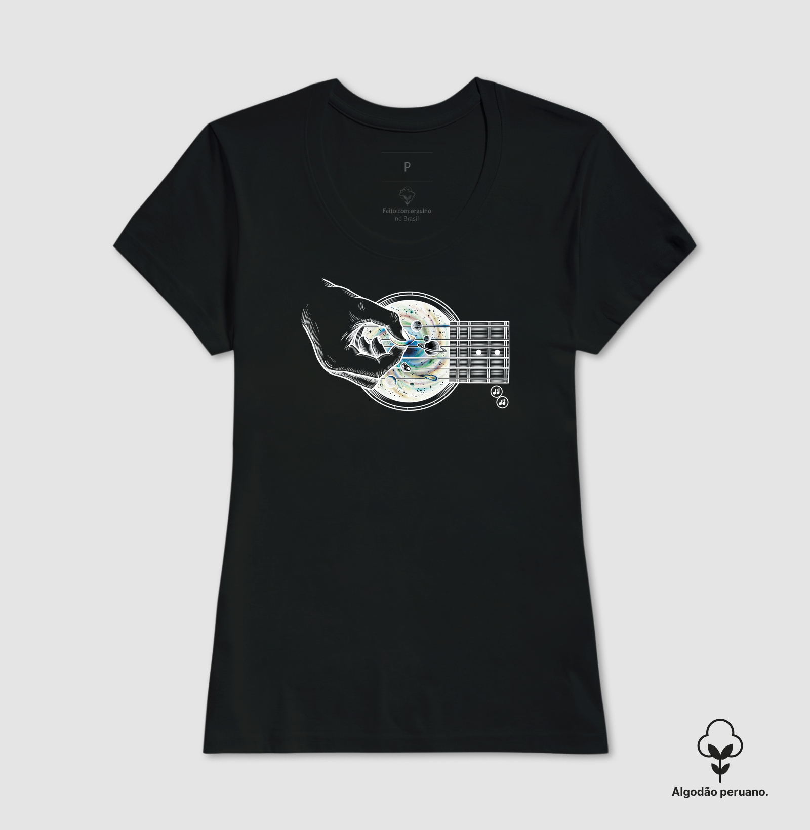 Violão Com Planetas Colorida - Imagem 3