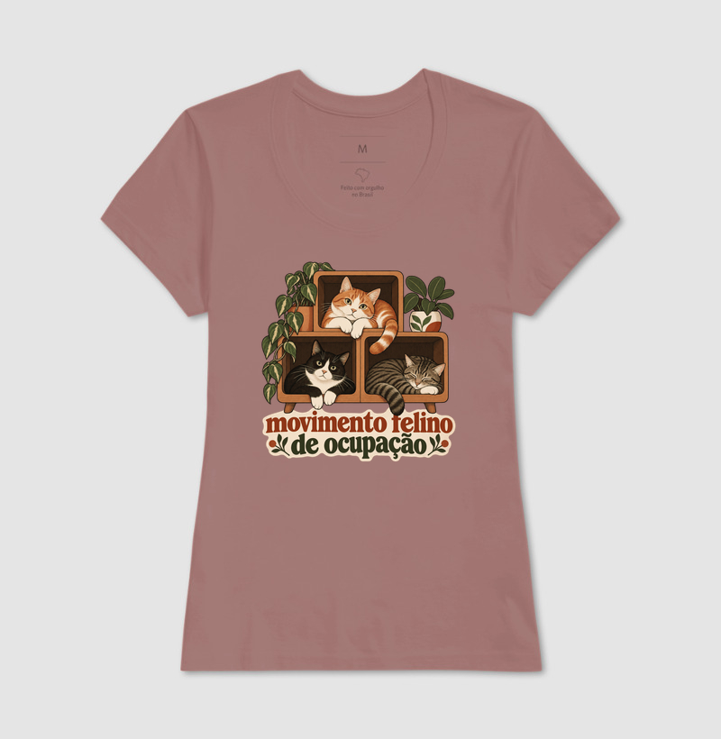 Camiseta Vários Gatos "movimento felino de ocupação" | Pelo & Pano - Imagem 17