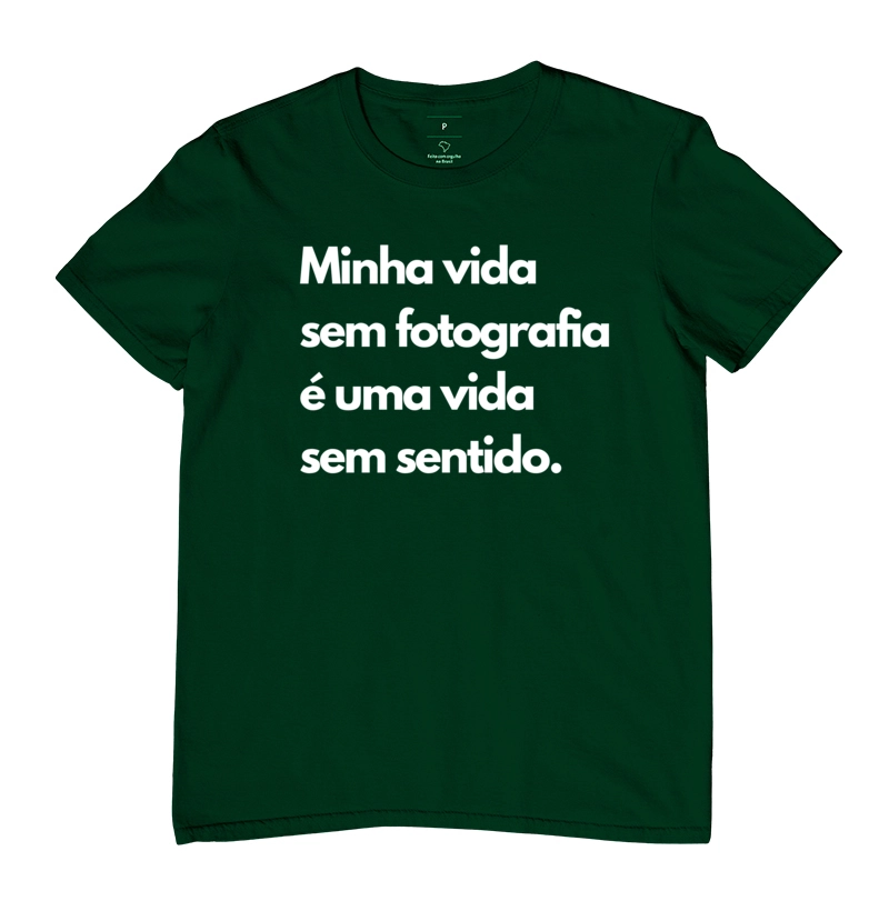 Camiseta minha vida sem fotografia - Imagem 11