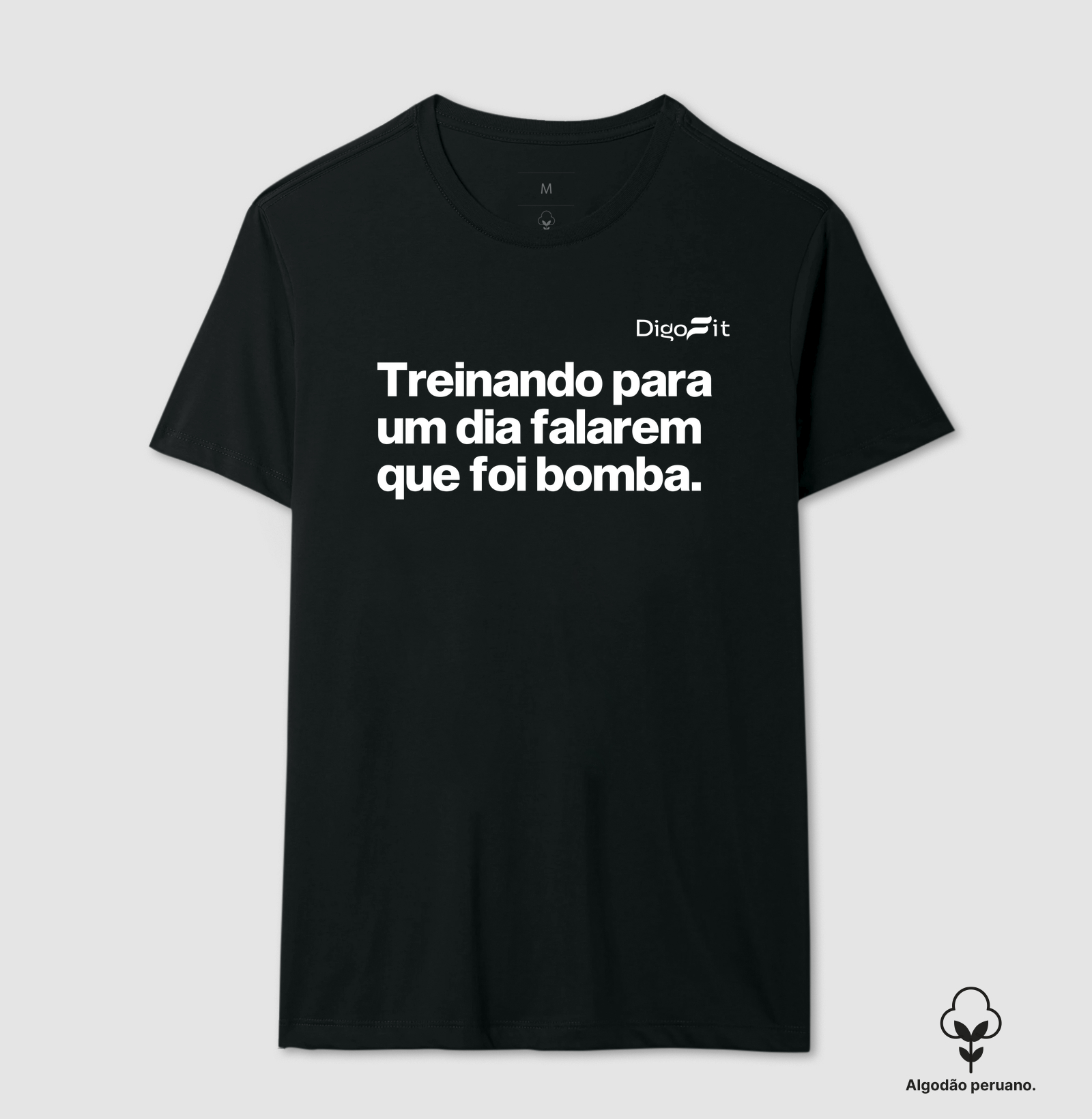 CAMISETA ALGODÃO PERUANO ACADEMIA TREINANDO PARA FALAREM QUE FOI BOMBA - Imagem 6