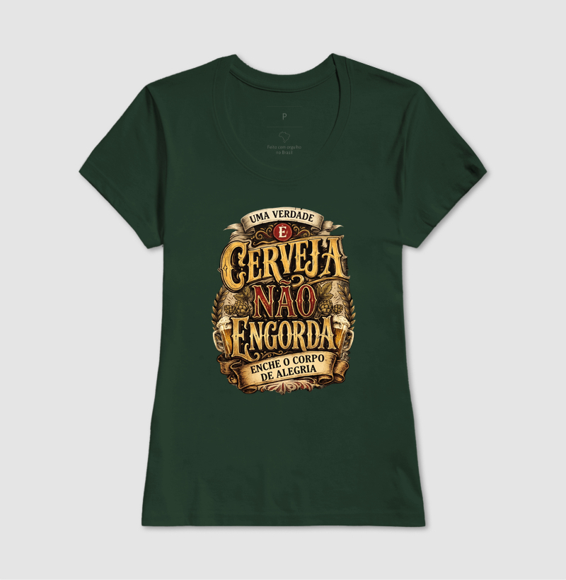 Cerveja Não Engorda | Camiseta Lúpulo e Alegria Vintage - Imagem 11