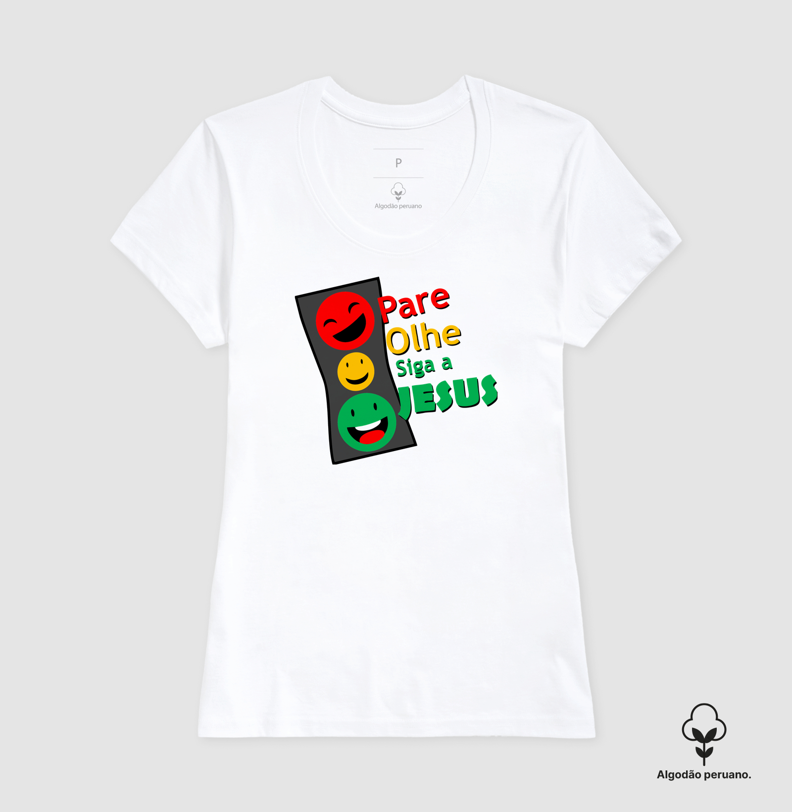 Camiseta Pare, Olhe, siga a Deus - Imagem 6