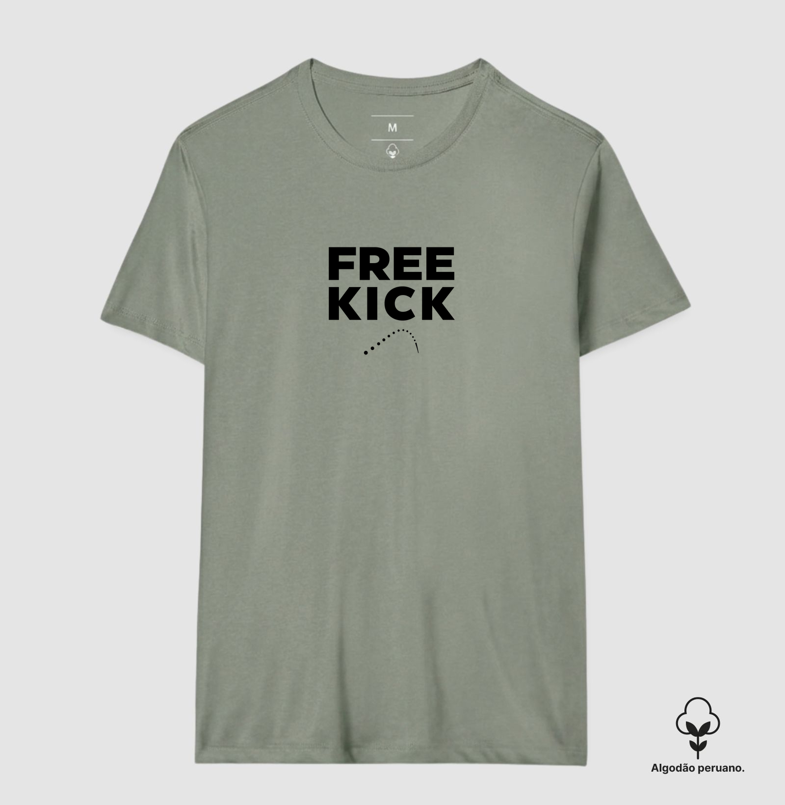 CAMISETA ALGODÃO PERUANO FREE KICK TRAJETORIA 5 - Imagem 4