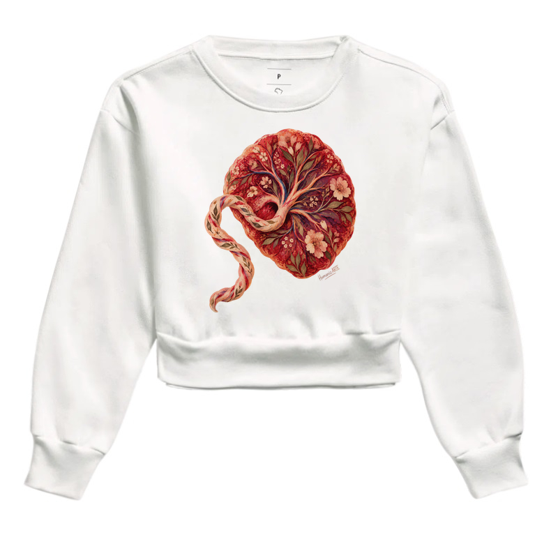 Placenta Árvore da Vida Moleton Cropped - Imagem 3