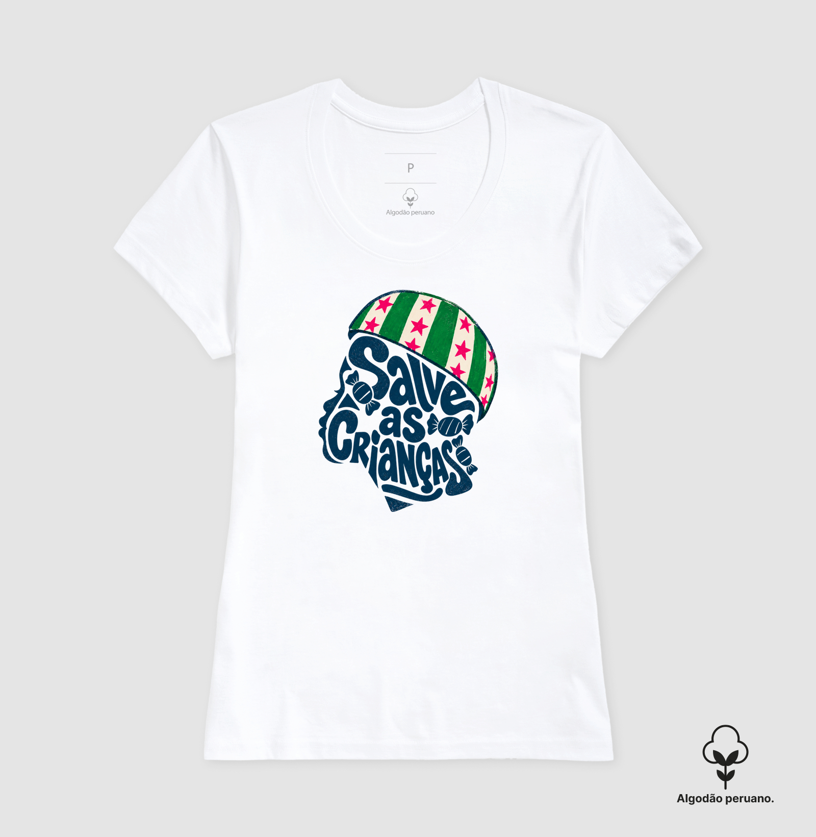 Camiseta Algodão Peruano Salve as crianças - Imagem 5