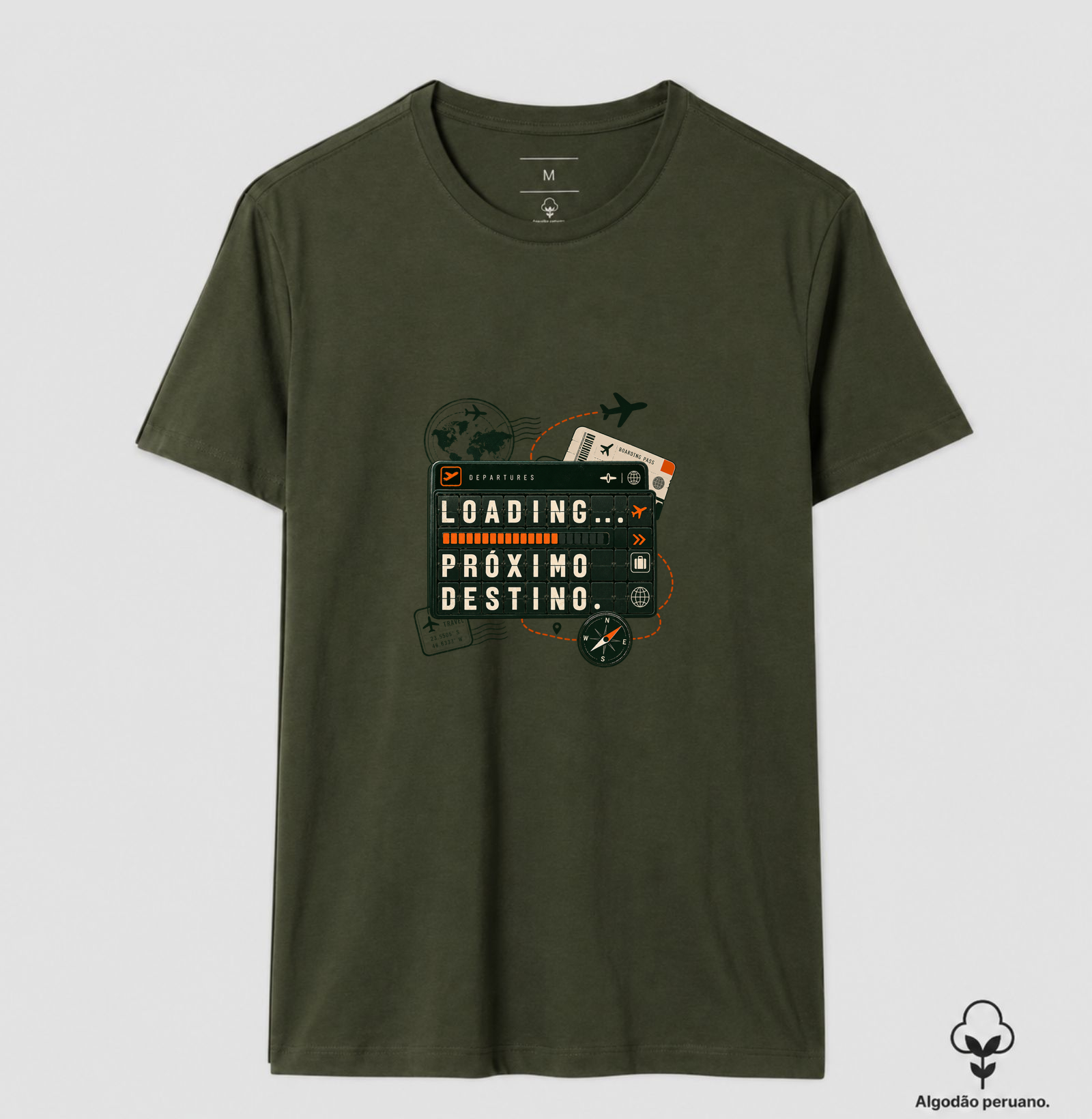Camiseta Algodão Peruano | Loading... Próximo Destino - Imagem 8