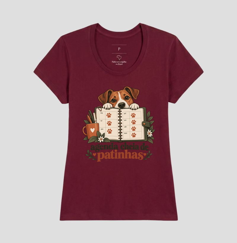 Camiseta Cachorro Rotina "agenda cheia de patinhas" | Pelo & Pano - Imagem 19