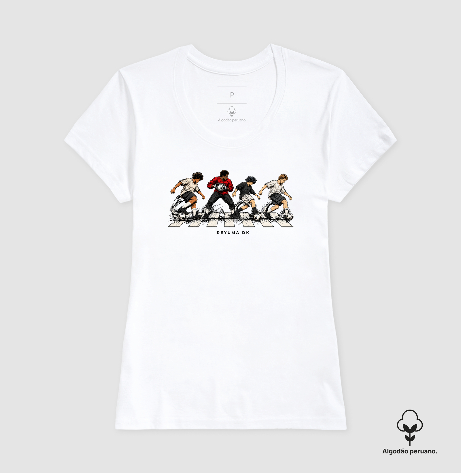 "Futebol Sem Fronteiras" - Futebol - Camiseta Algodão Peruano Masculina, Feminina e Babylook - Imagem 10