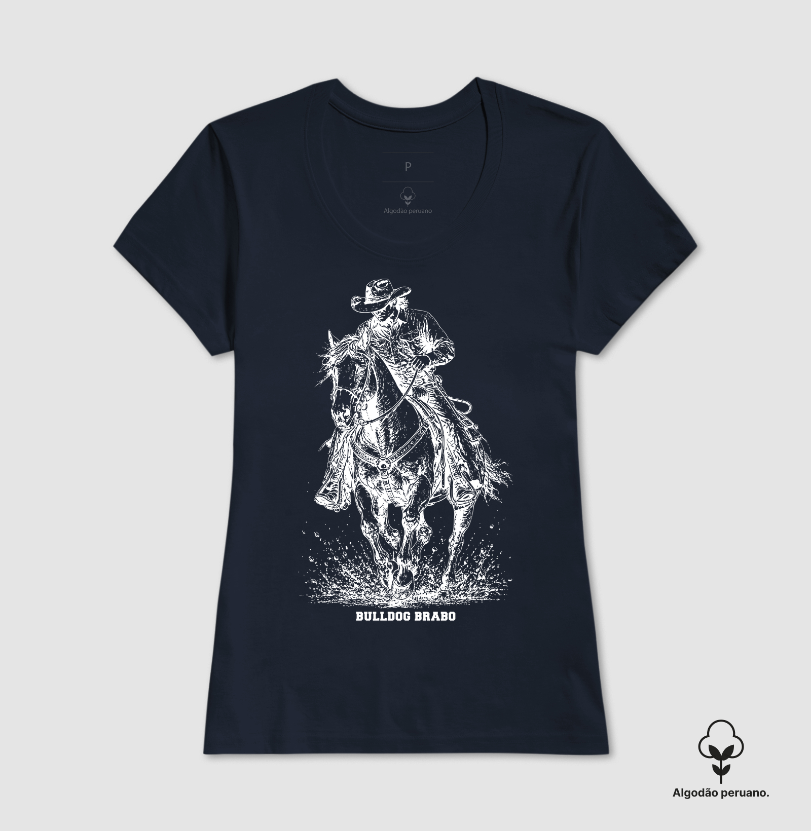 Cowboy Riding Horse Bulldog Brabo - Imagem 2