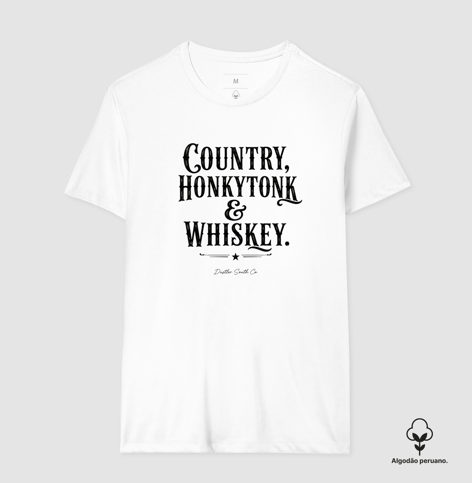Camiseta Country Masculina  Honkytonk & Whiskey Dustler South Co. - Imagem 3