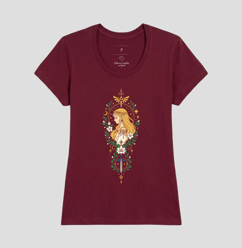 Zelda de Perfil – Moldura Floral - Imagem 11