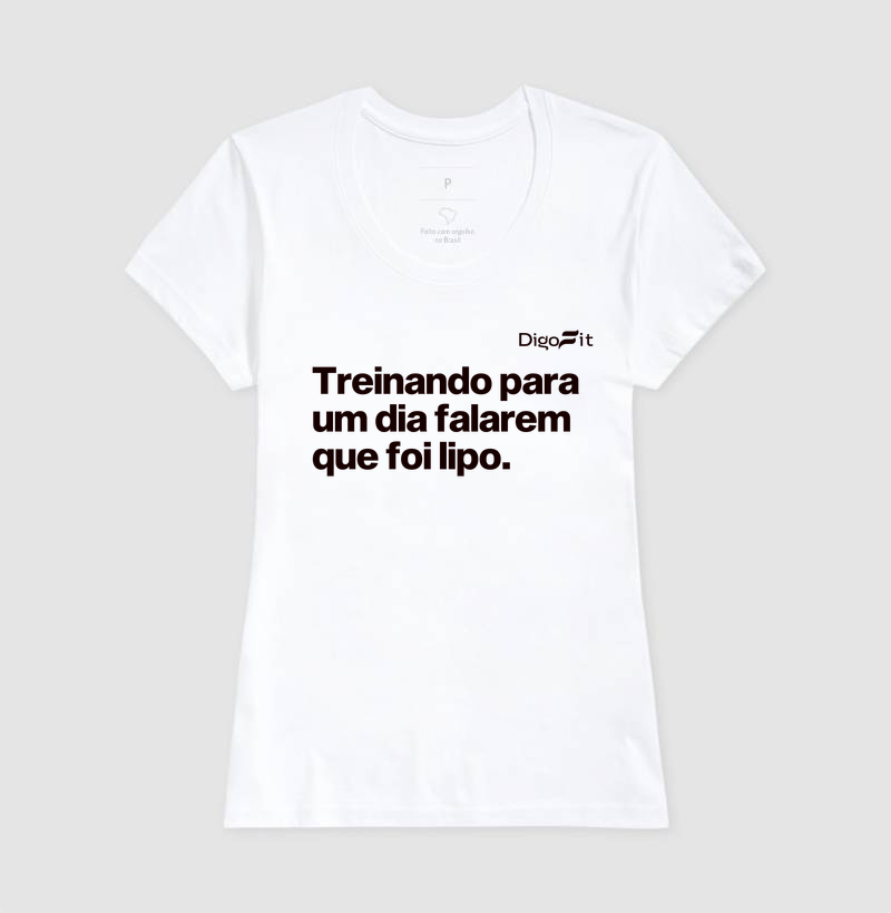 CAMISETA ACADEMIA TREINANDO PARA DIZEREM QUE FOI LIPO - Imagem 5
