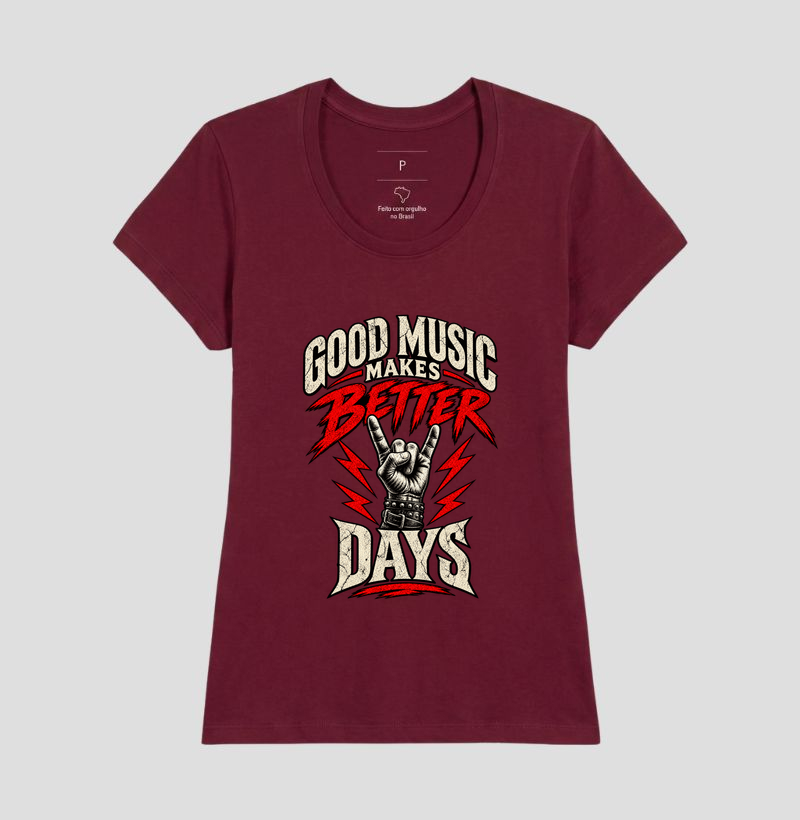 Camiseta Rock Good Music Makes Better Days – Estampa Rock’n’Roll - Imagem 15
