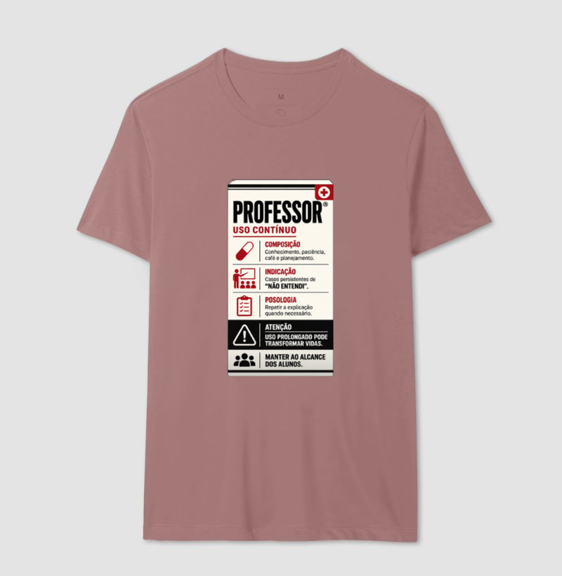 Camiseta Masculina Algodão Bula Professor Uso Contínuo - Imagem 20