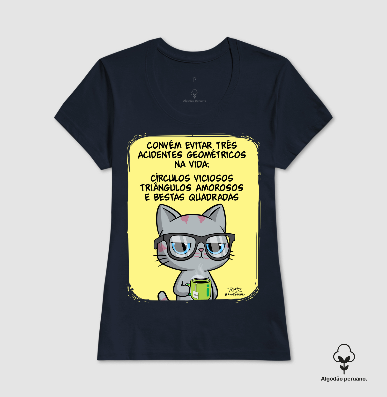 Camiseta Gato Sincero Geometria - Imagem 5