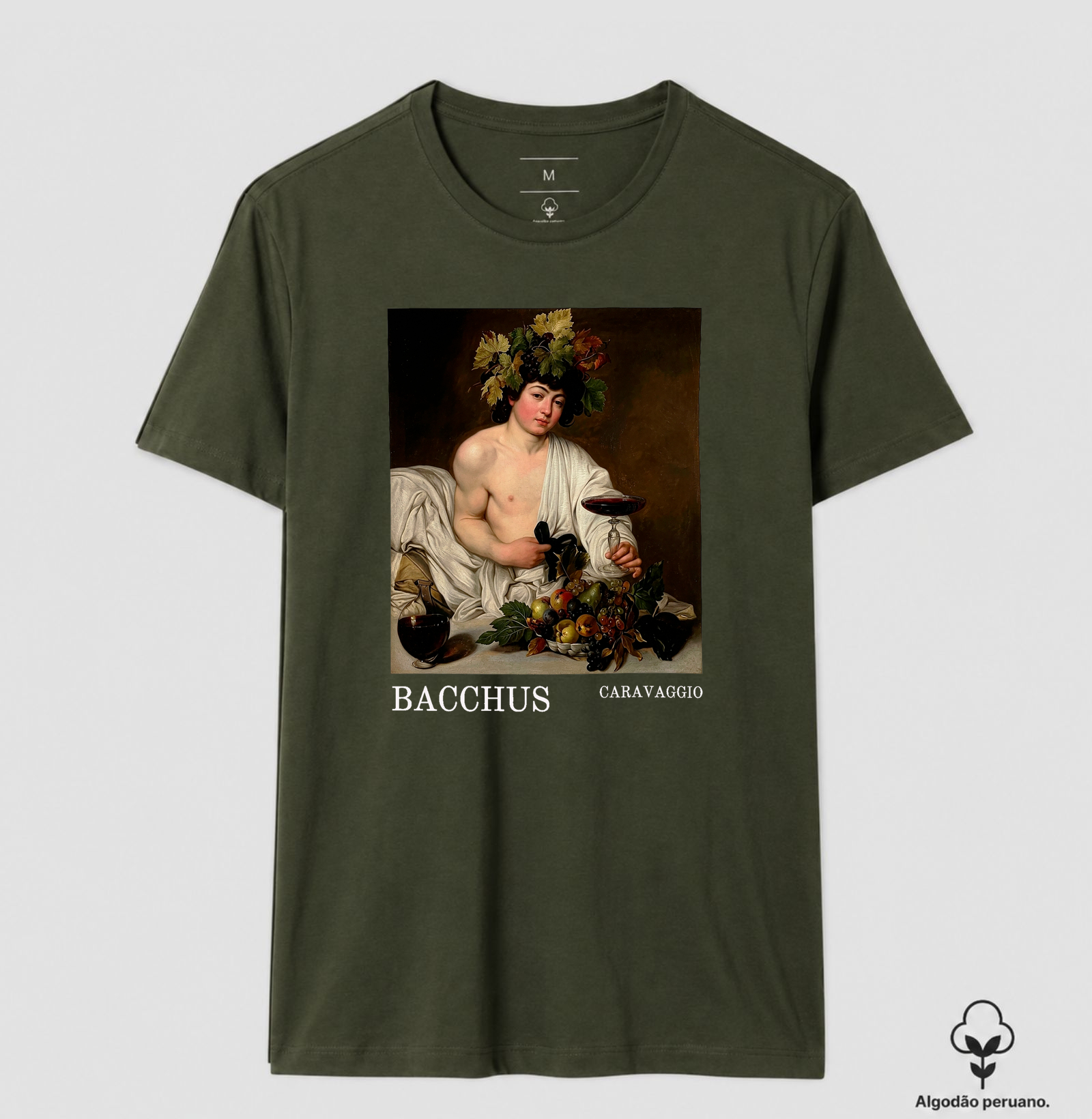Camiseta Caravaggio Bacchus 100% Algodão Premium  - Imagem 5