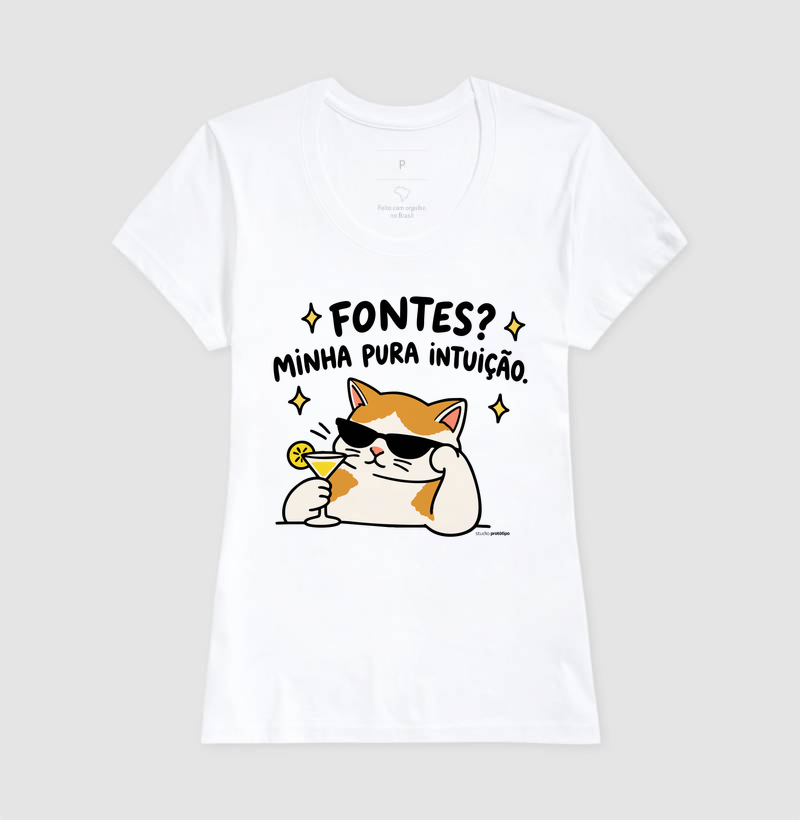 Camiseta Fontes? Minha Pura Intuição - Imagem 5