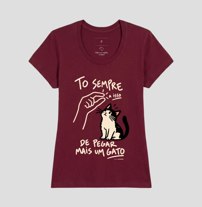 Camiseta Tô Sempre a Isso de Pegar Mais um Gato - Imagem 19