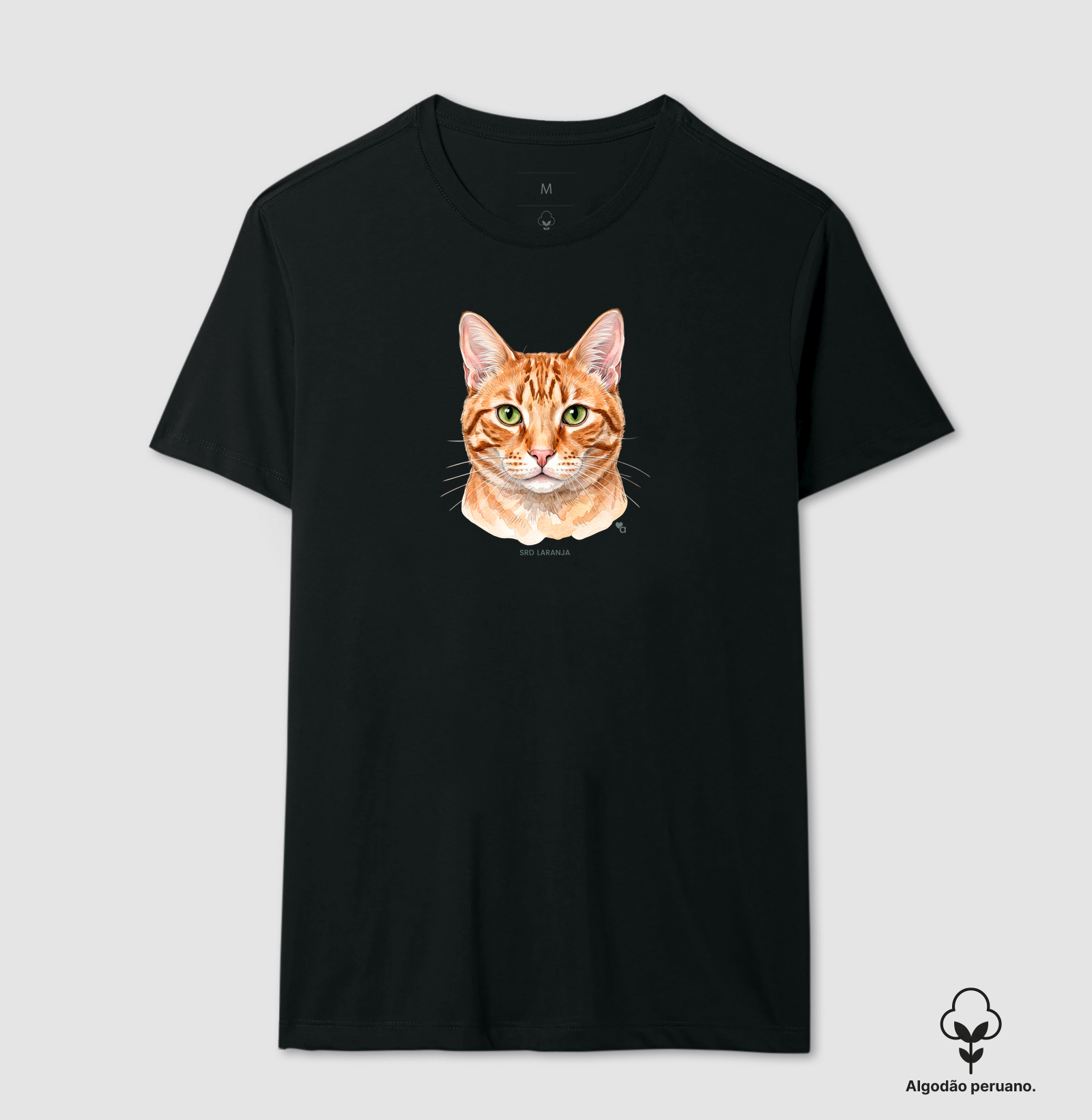 Gatos - SRD Laranja - Algodão Peruano - Imagem 5