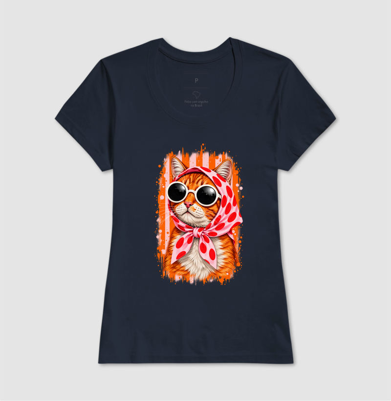 Gato Fashion Retrô Laranja  - Imagem 7
