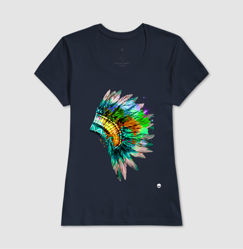 Camiseta Umbanda Cocar Caboclo - Imagem 7