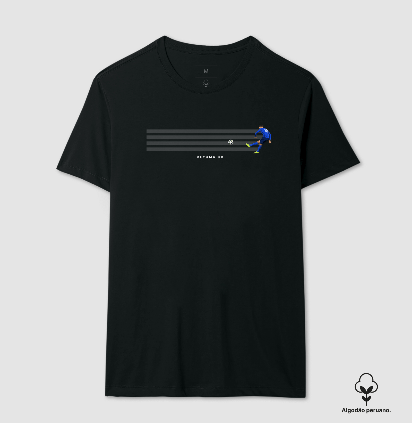 Camiseta Masculina, Feminina, Babylook e Unissex de Algodão Peruano Futebol "The Perfect Strike"  - Imagem 2