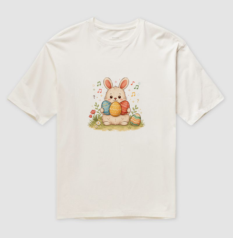 Práxis Camiseta Oversized Coelhinho I - Camiseta Oversized
