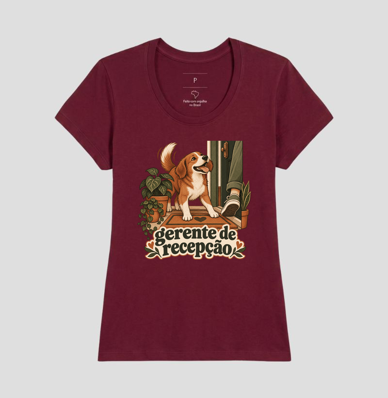 Camiseta Cachorro Recepção "gerente de recepção" | Pelo & Pano - Imagem 19